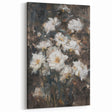 Modern Floral Abstract - Artistic White Roses on Canvas Wall Art