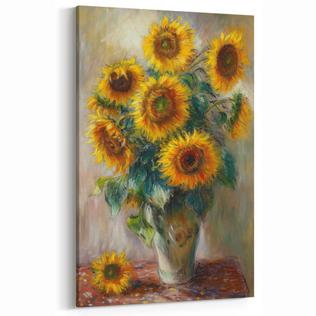 Vibrant Sunflower Art - Colorful Floral Canvas for Modern Decor