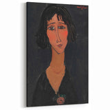 Abstract Modern Portrait - Modigliani Inspired Modern Wall Art Print