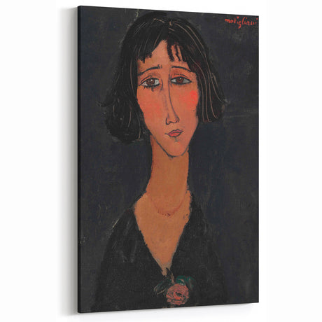 Abstract Modern Portrait - Modigliani Inspired Modern Wall Art Print