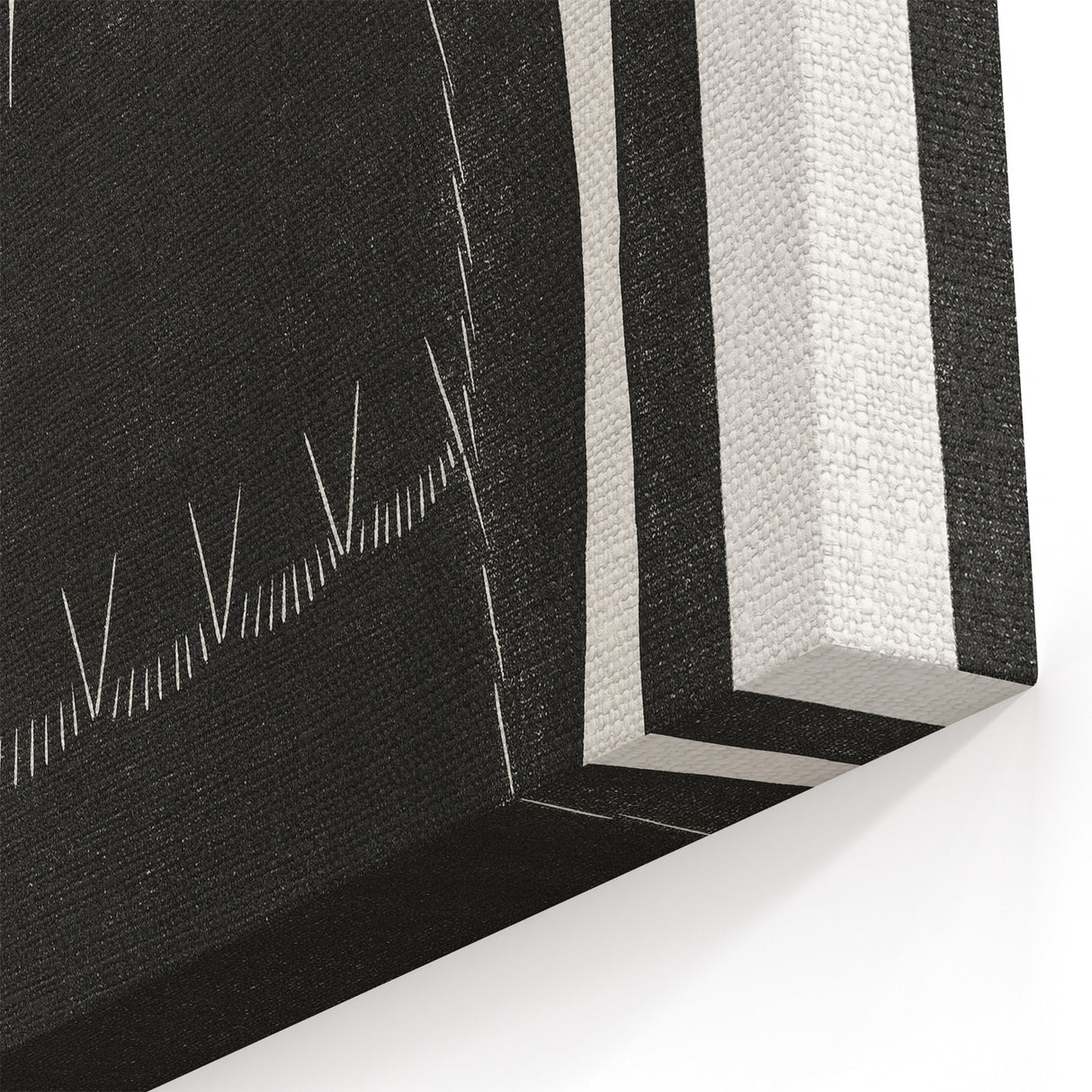 Modern Wall Art - Black and White Abstract Ara Design in Minimalist Style