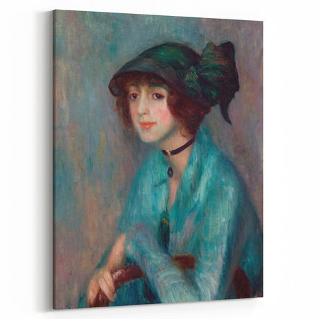 Modern Wall Art - The Brunette Portrait in Vibrant Impressionist Style
