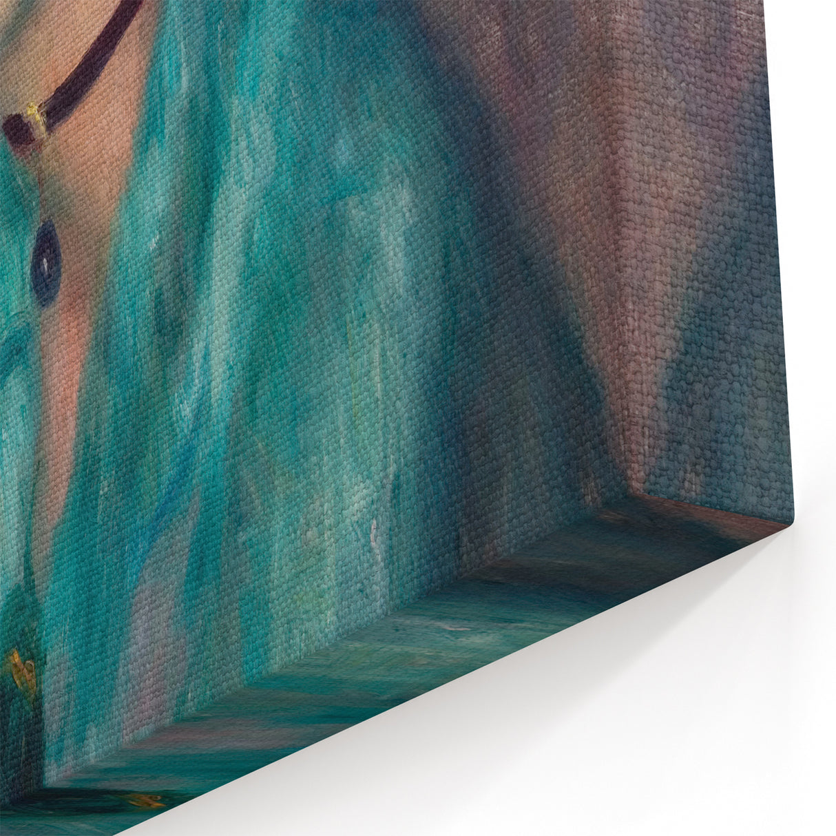 Modern Wall Art - The Brunette Portrait in Vibrant Impressionist Style
