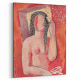 Modern Wall Art - Abstract Grooming Portrait in Warm Minimalist Style