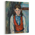 Modern Wall Art - Boy in a Red Vest Portrait by Paul Cézanne