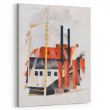 Modern Industrial Art - Abstract Contemporary Red & Black Design