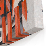 Modern Industrial Art - Abstract Contemporary Red & Black Design