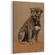 Modern Animal Portrait - Abstract Dog Art in Neutral Tones
