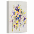 Modern Floral Wall Art - Watercolor Daffodils in Yellow & Purple