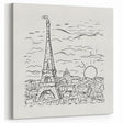Black and White Expressionist Eiffel Tower Wall Art