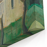 Expressionist Villa Painting – Tranquil Garden Wall Art