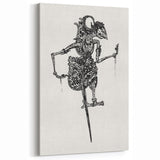 Expressionist Puppet Sketch – Intricate Black and White Wall Art