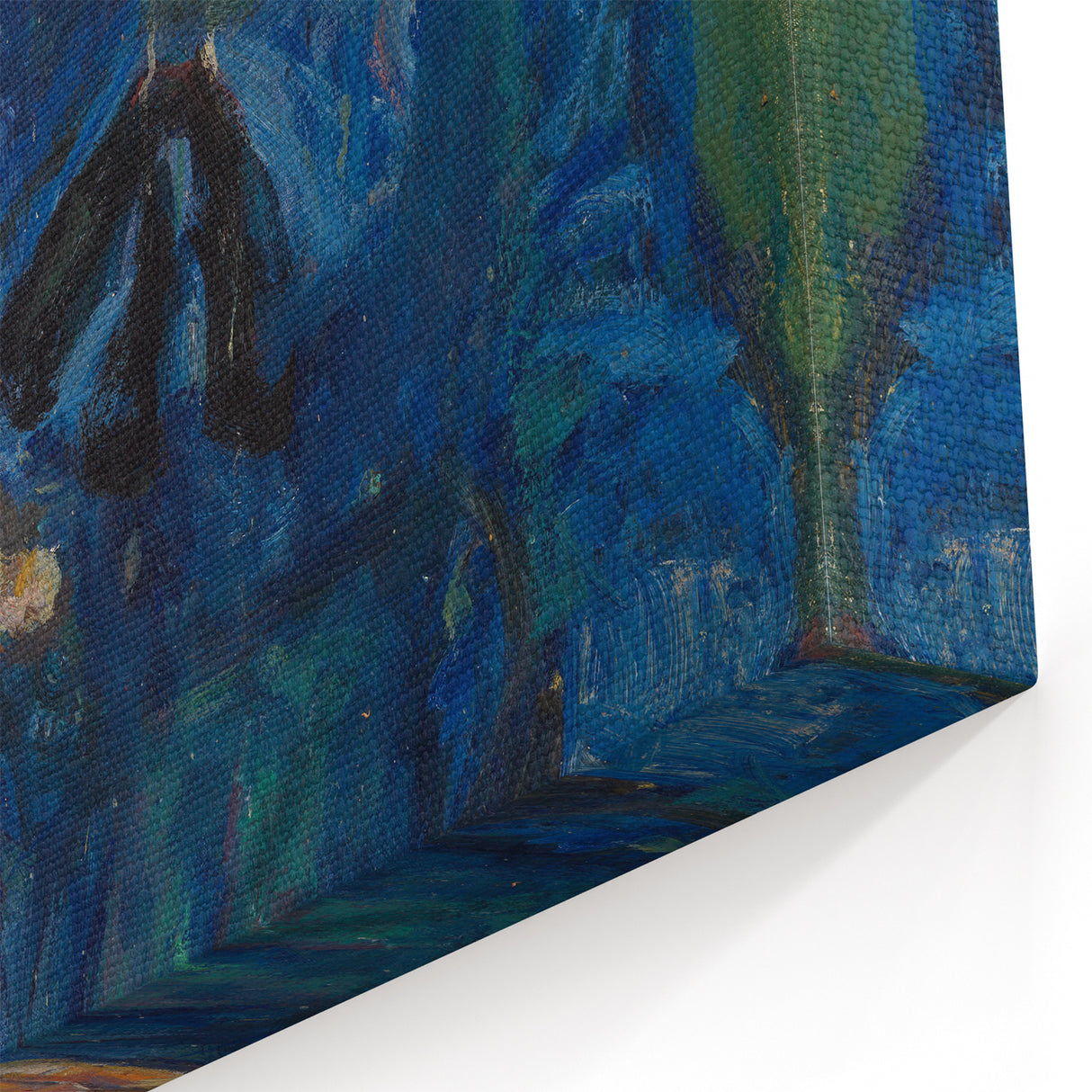 Expressionist Woman in Blue – Vibrant Figurative Wall Art