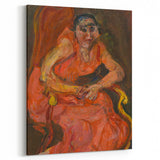 Expressionist Woman in Pink – Bold Figurative Wall Art