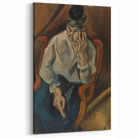 Expressionist Woman in Armchair – Bold Figurative Wall Art
