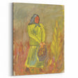 Expressionist Woman with Basket – Vibrant Figurative Wall Art
