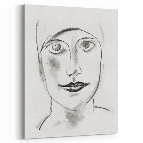 Expressionist Art - "Woman's Head" by Leo Gestel - Charcoal Portrait