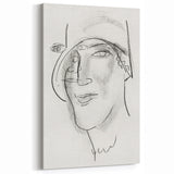 Expressionist Art - "Woman's Head and Face" by Leo Gestel - Charcoal Abstract