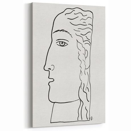Expressionist Art - "Woman's Head" by Leo Gestel - Elegant Line Drawing