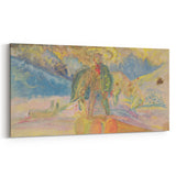 Expressionist Art - Weighing Wood by Weisz-Kubínčan - Vibrant Masterpiece