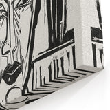 Expressionist Art - Wehrlin, Facing Front by Kirchner - Bold Woodcut Print