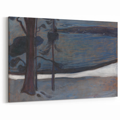 Expressionist Art - Winter at Nordstrand by Edvard Munch - Nordic Landscape