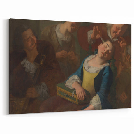 Baroque Art Scene of Rest and Reflection - Classic Wall Art Print