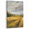 Golden Wheatfield Landscape - Scenic Canvas Prints for Home Decor