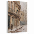 Urban Street Scene - Monochromatic Canvas Prints for Modern Decor