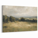 Golden Countryside Landscape Wall Art - Serene Nature Decor