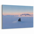 Desert Landscape Art - Snowy Peaks and Dunes in a Winter Wonderland