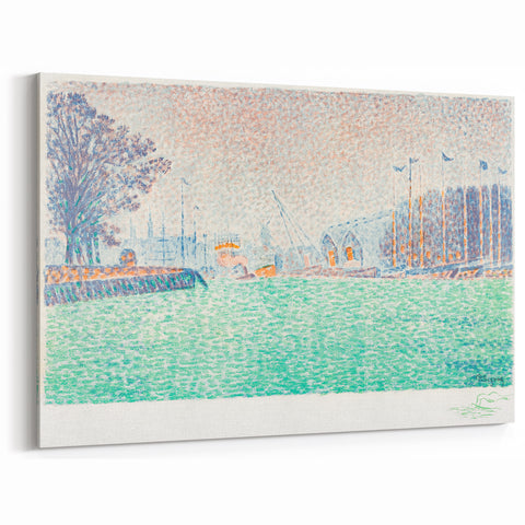 Modern Wall Art of a Tranquil Waterfront Scene - Abstract Modern Decor