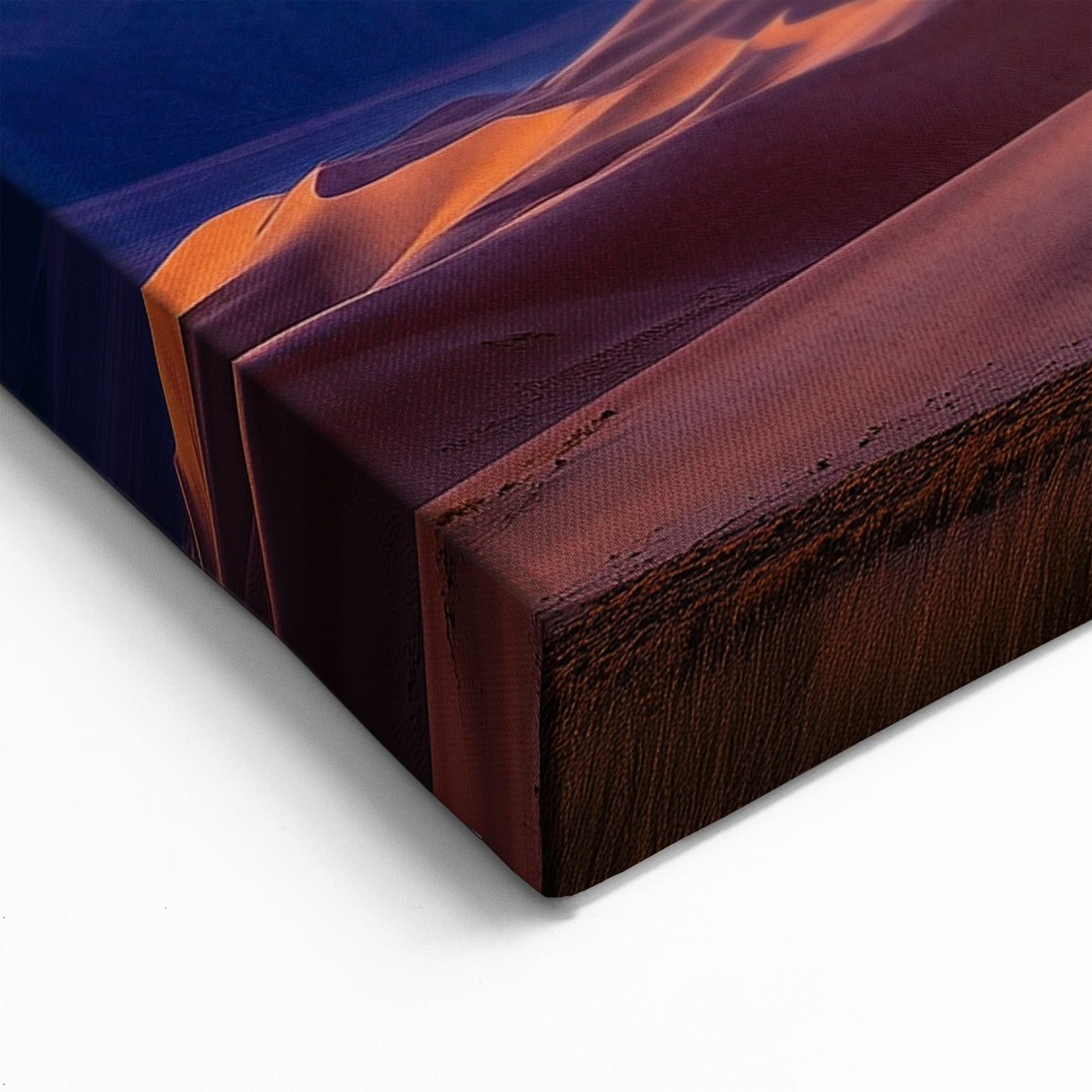Desert Landscape Art - Vibrant Dunes with Sunset Mountain Backdrop