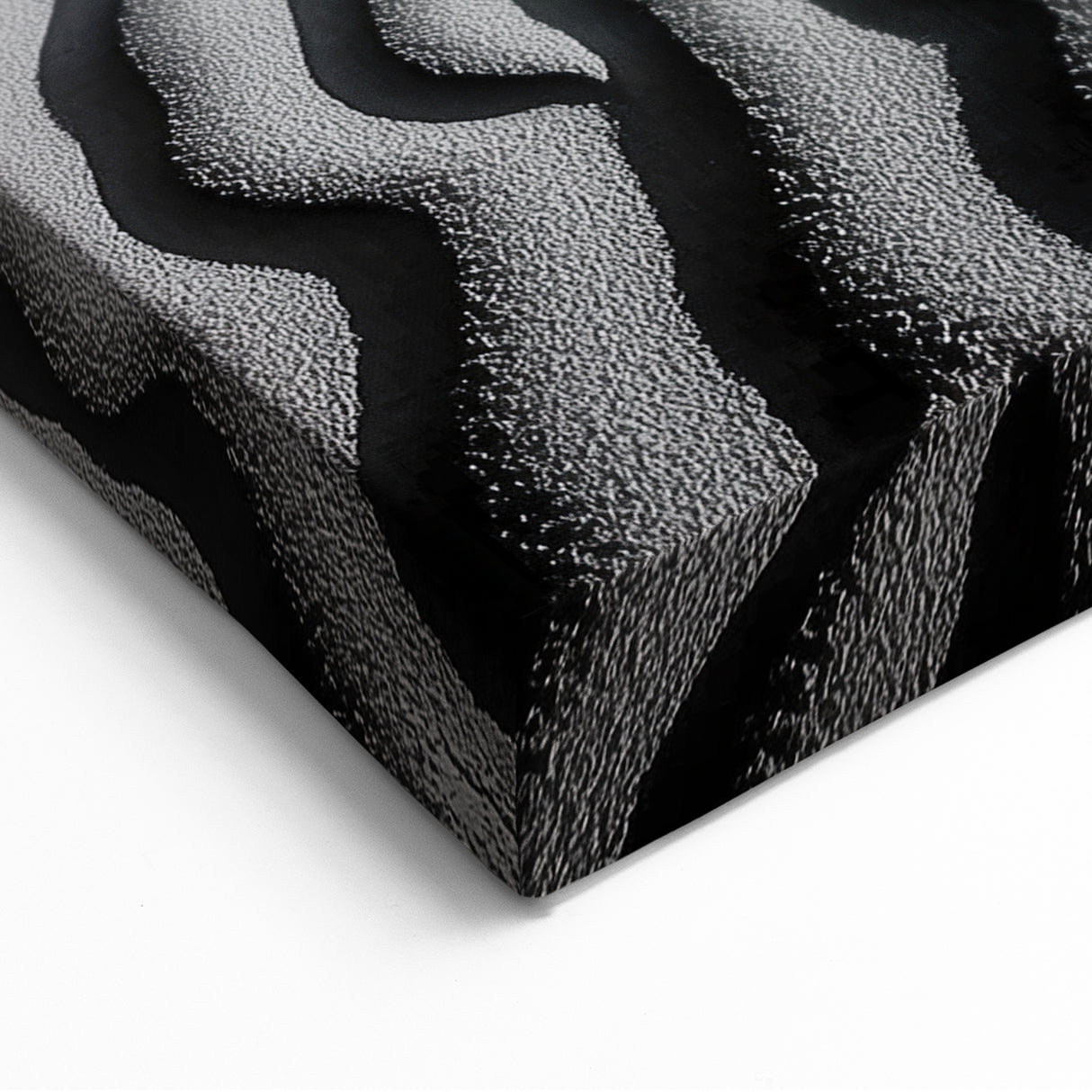 Dune Wall Art - Black and White Coastal Rock with Textured Sands