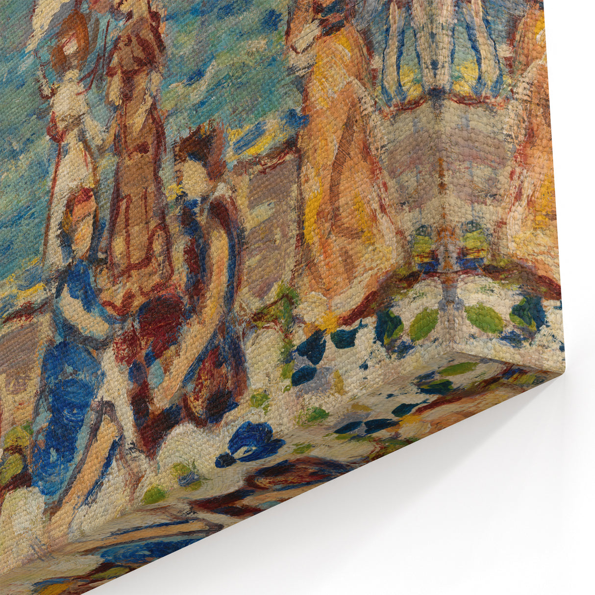 Modern Wall Art of Vibrant Beach Scene - Contemporary Coastal Design
