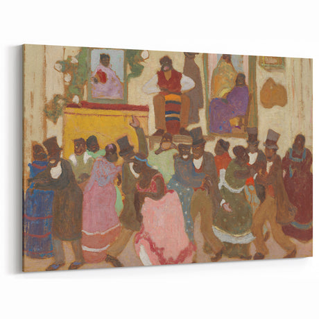Modern Wall Art of Vibrant Dance Celebration - Abstract Contemporary Style