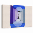 Modern Wall Art of Geometric Blue and Violet Design - Abstract Decor