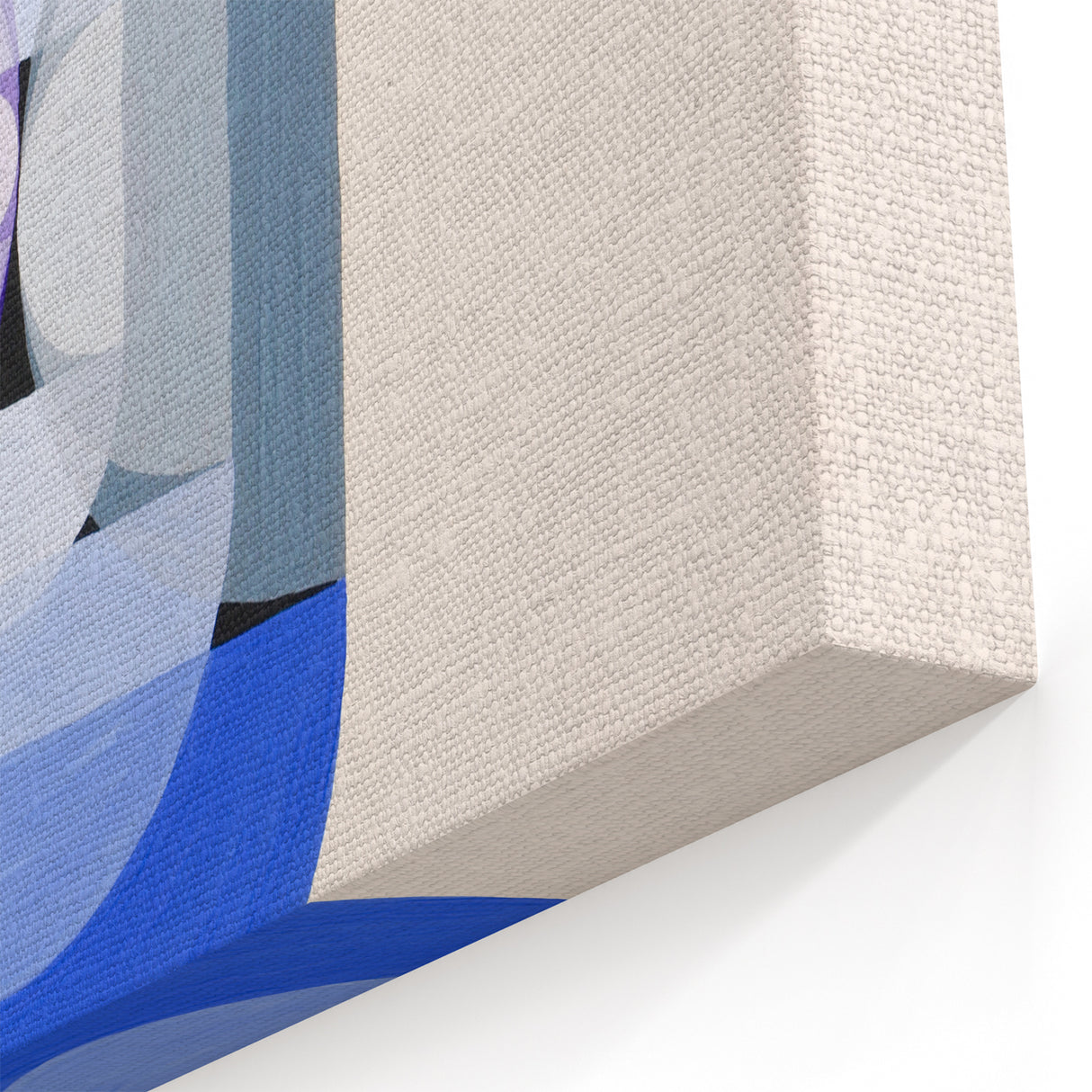 Modern Wall Art of Geometric Blue and Violet Design - Abstract Decor