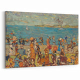 Modern Wall Art of Vibrant Beach Scene - Abstract Coastal Design
