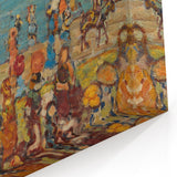 Modern Wall Art of Vibrant Beach Scene - Abstract Coastal Design