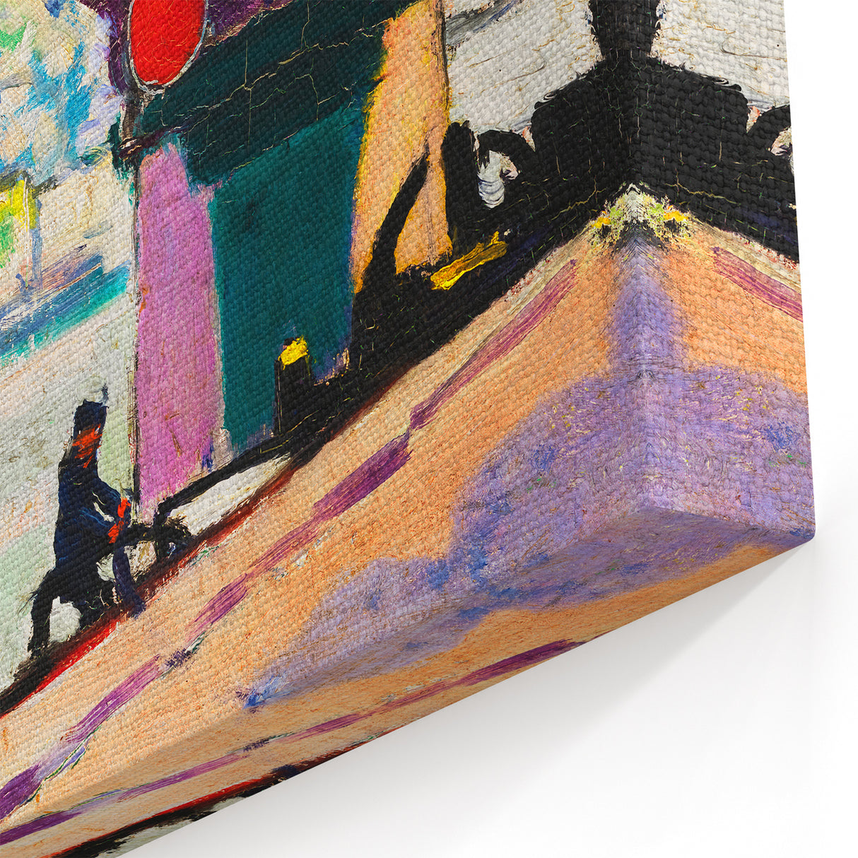 Modern Wall Art of Vibrant Bridge Scene - Abstract Contemporary Style