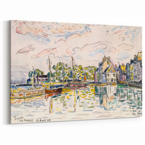 Modern Wall Art of Scenic Harbor - Abstract Coastal Contemporary Style