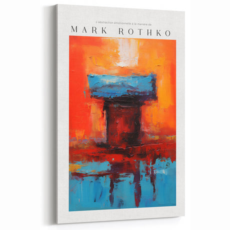 Color Field Paintings - Fiery Abstract Rothko Style