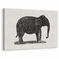 Minimalist Modern Elephant Art: Contemporary Wall Decor by Leo Gestel