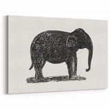 Minimalist Modern Elephant Art: Contemporary Wall Decor by Leo Gestel