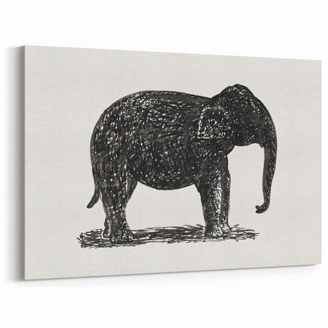 Minimalist Modern Elephant Art: Contemporary Wall Decor by Leo Gestel
