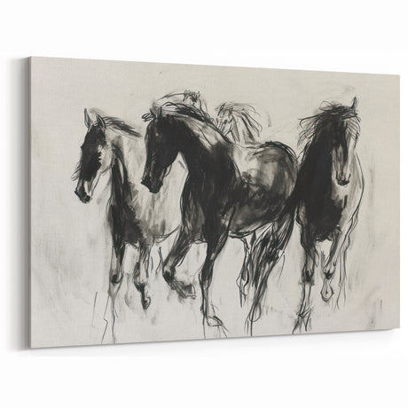 Galloping Horses Artwork - Animal Canvas Prints for Home Decor