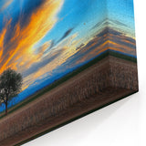 Fields Landscape Acrylic Prints - Lone Tree with Vibrant Sky Art