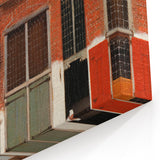 Baroque Cityscape Wall Art - Rustic Brick Architecture in Sunlight