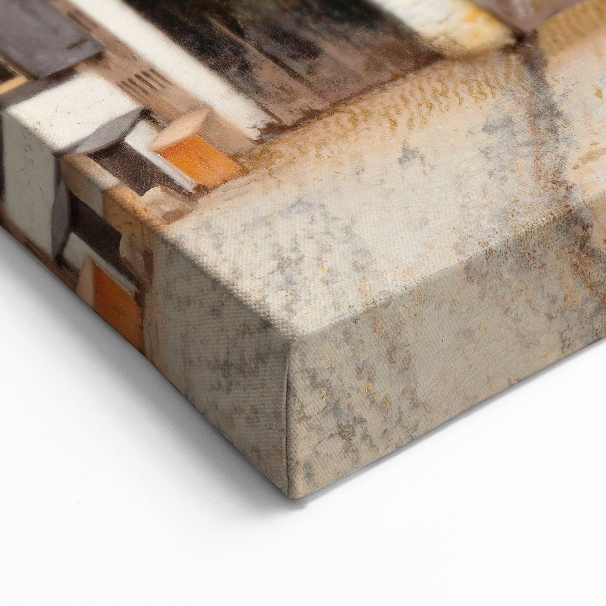 Baroque Cityscape Wall Art - Rustic Brick Architecture in Sunlight